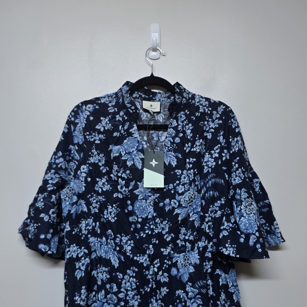 Tuckernuck Womens Twilight Garden Jenna Blue Floral Maxi Dress Sz L NWT - Picture 6 of 12
